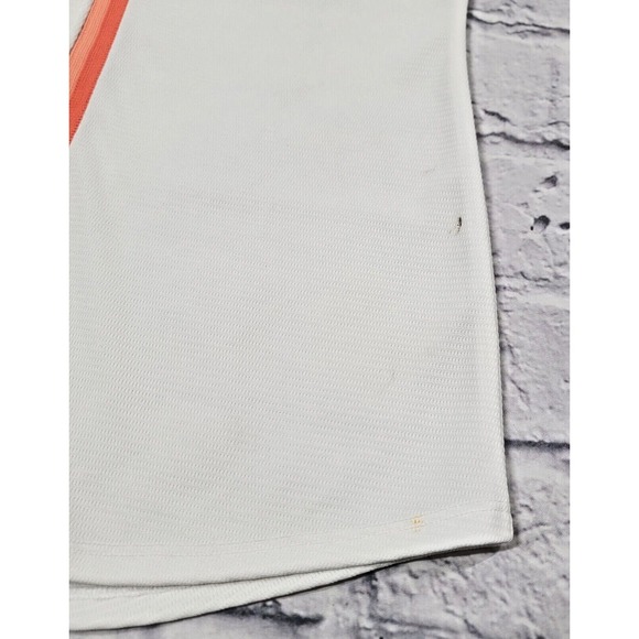 Harley Davidson Baseball T-Shirt Tee Stripe White Orange Dallas sz Medium Button - Picture 10 of 10